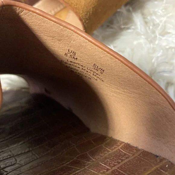 Womens Sam Edelman Suede brown clog wedge sandals size 8.5 - Picture 4 of 5